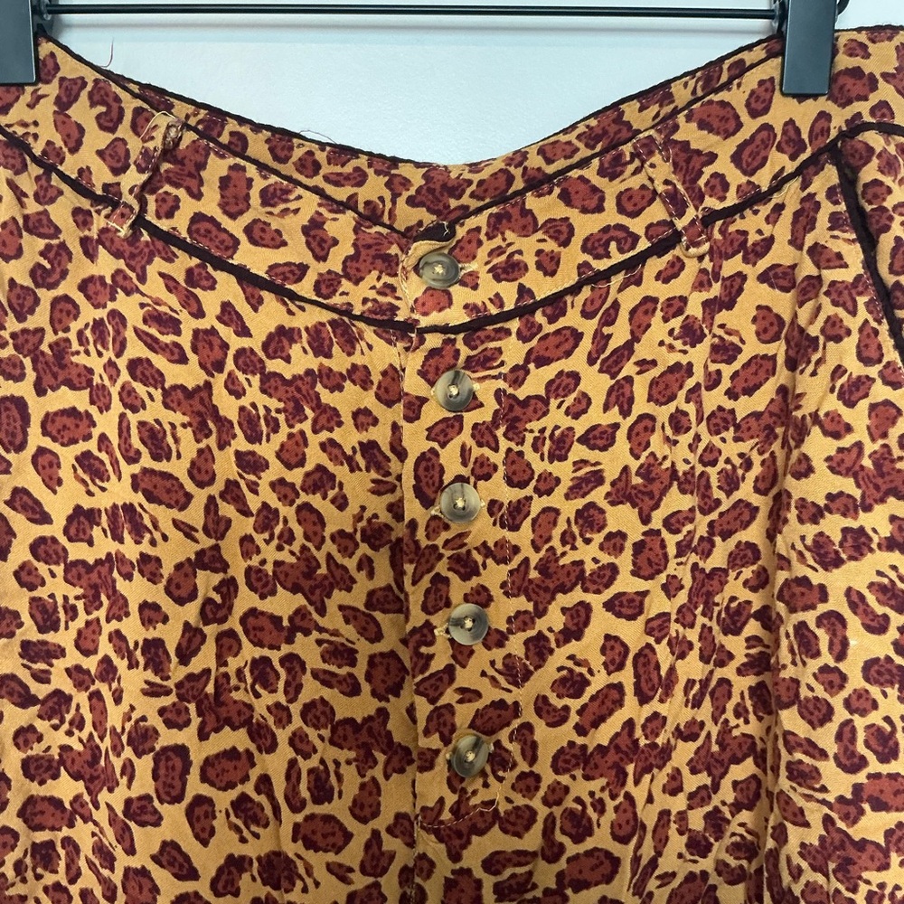 Free People Bennie Leopard Print Wide-Leg Pants - Picture 4 of 6